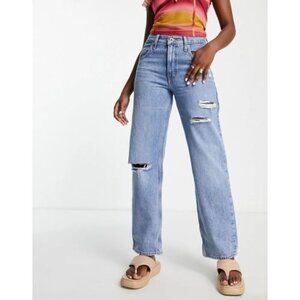 Levi’s Light Wash Distressed‎ High Rise 94 Baggy Jeans
